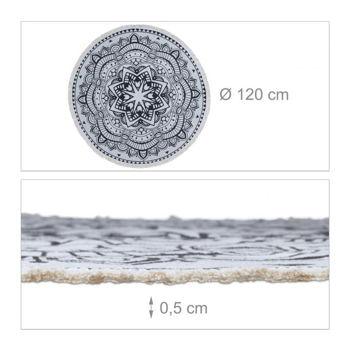 Tappeto Mandala decorativo stile Boho - Antiscivolo