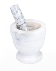 Mortaio in marmo bianco - Utile a creare mix di incensi in grani, resine ed erbe