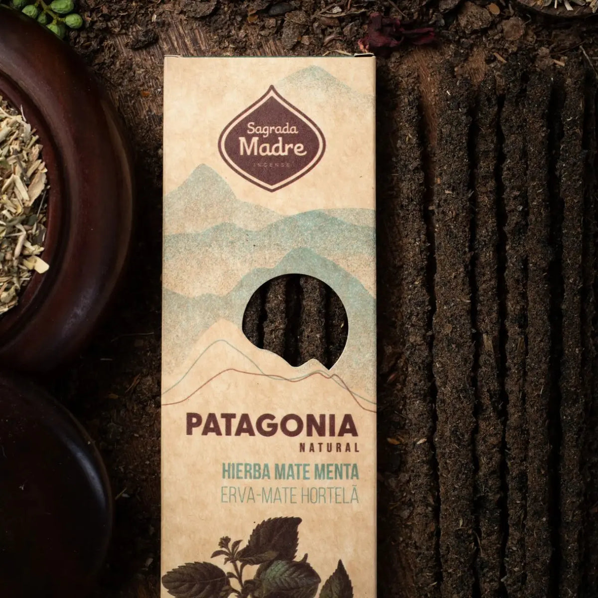 Sagrada Madre linea Patagonia Incenso in stick artigianale - Yerba Mate e Menta