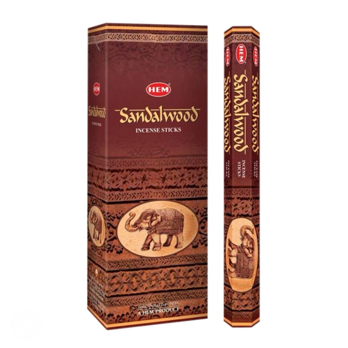 Hem Sandalwood - Incenso indiano bastoncini fatti a mano Sandalo - 20 stick