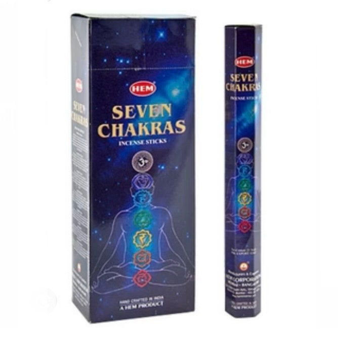 Hem 7 Chakra - Incenso indiano bastoncini fatti a mano - 20 stick