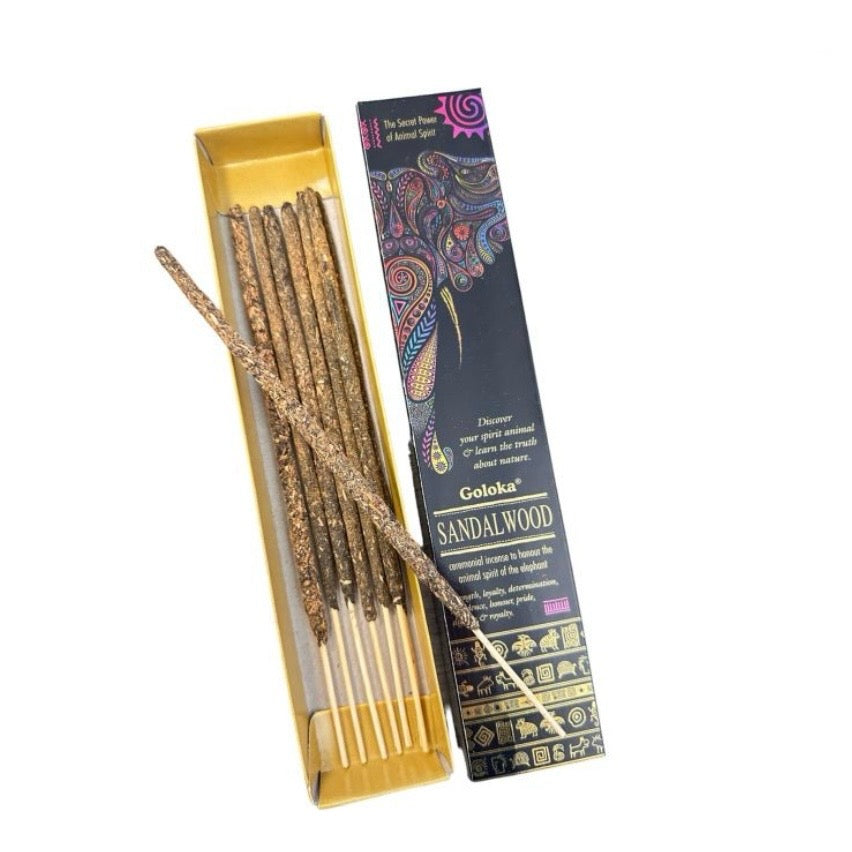 Goloka Animal Spirit incenso cerimoniale in bastoncini organico Spirito dell'Elefante - Sandalwood