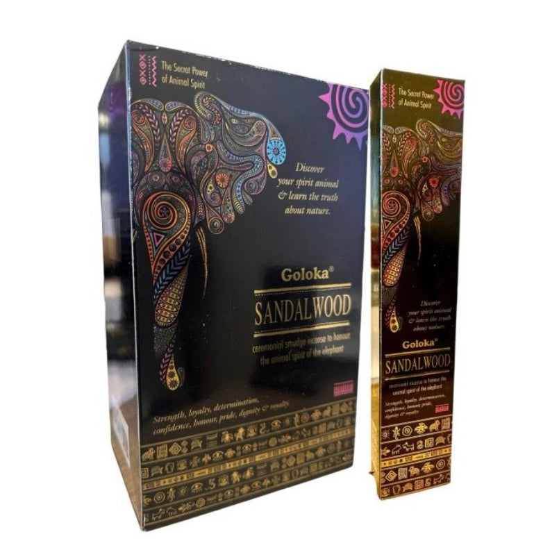 Goloka Animal Spirit incenso cerimoniale in bastoncini organico Spirito dell'Elefante - Sandalwood