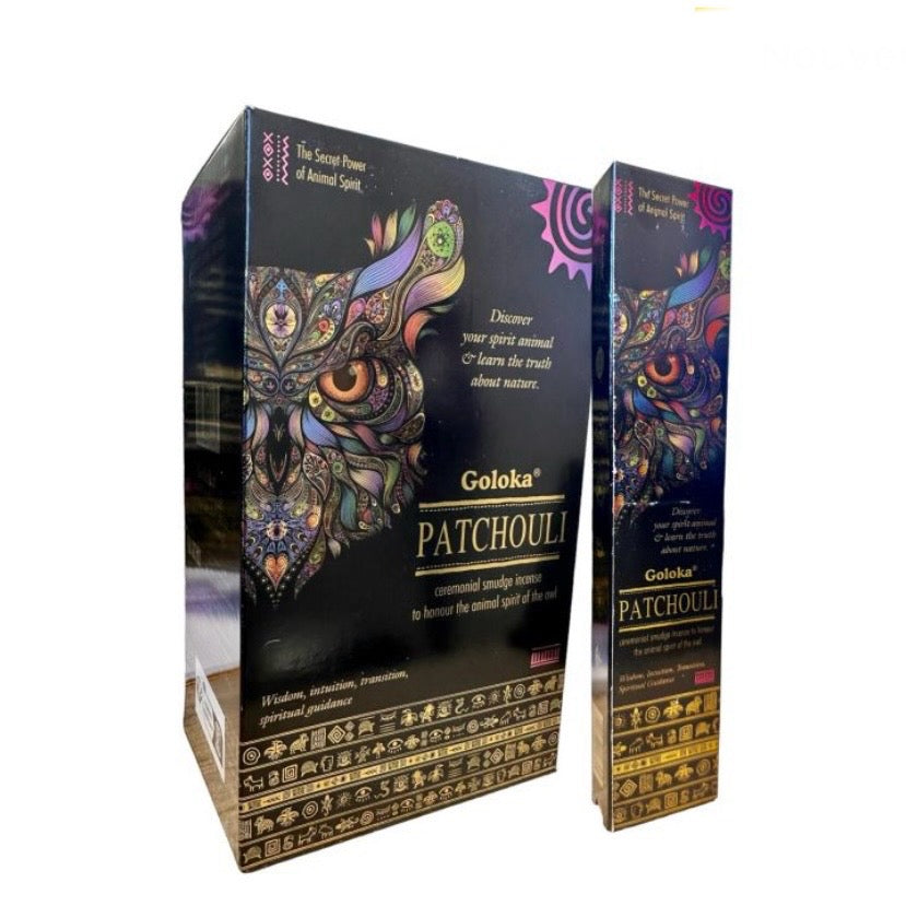 Goloka Animal Spirit incenso cerimoniale in bastoncini organico Spirito del Gufo - Patchouli
