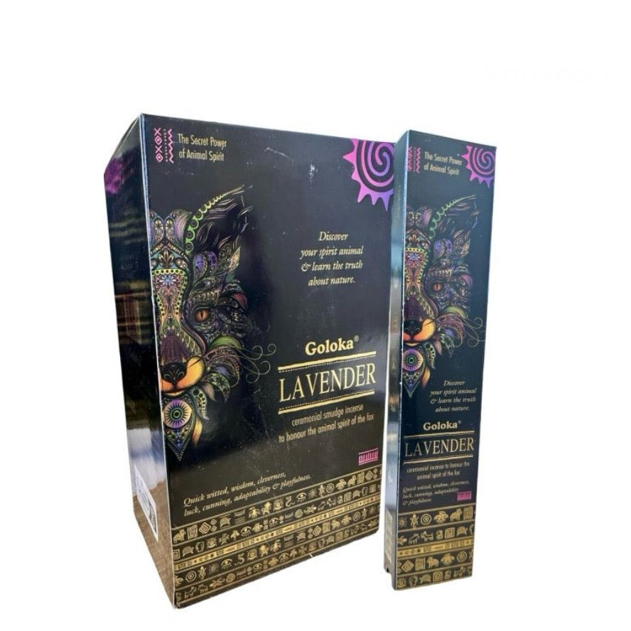 Goloka Animal Spirit incenso cerimoniale in bastoncini organico Spirito della Volpe - Lavanda