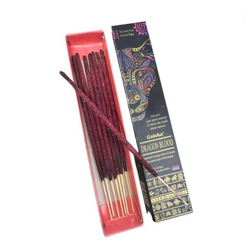 Goloka Animal Spirit incenso cerimoniale in bastoncini organico Spirito del leopardo - Dragon's Blood