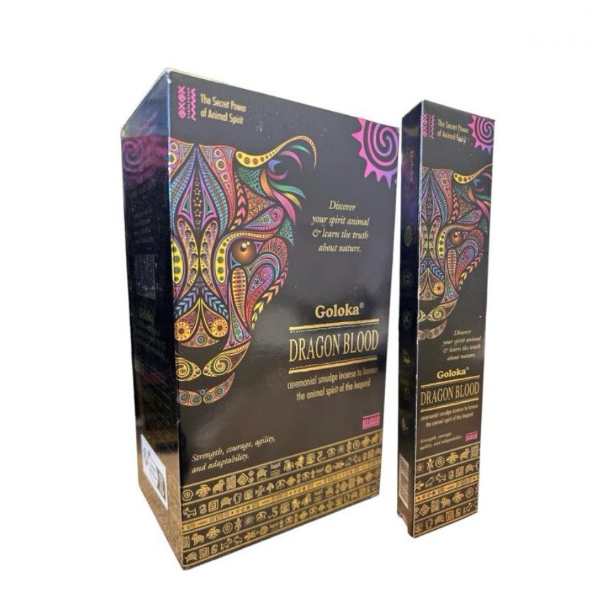 Goloka Animal Spirit incenso cerimoniale in bastoncini organico Spirito del leopardo - Dragon's Blood