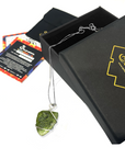Collana con Moldavite naturale in Argento 925 - Confezione Regalo e garanzia e Certificato