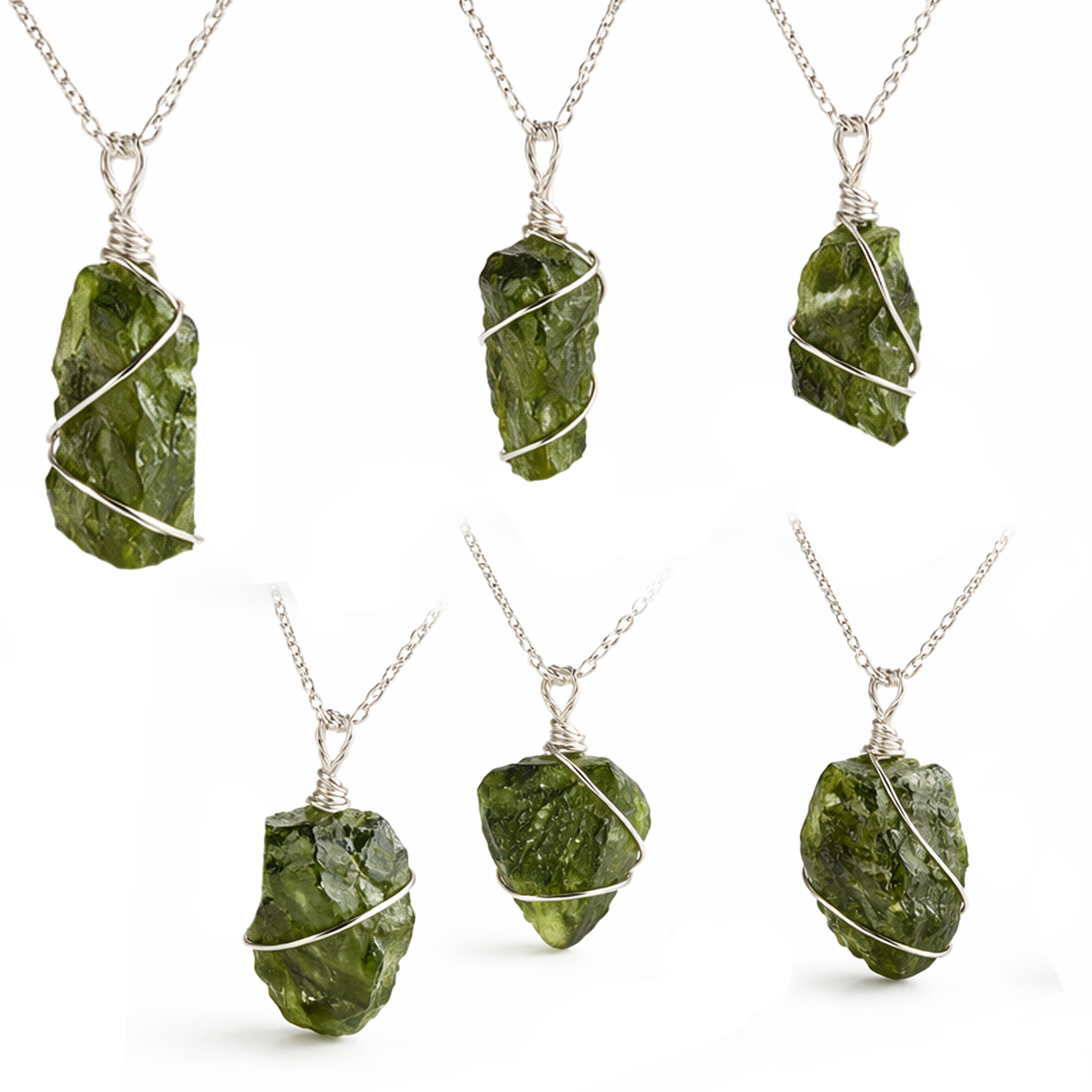 Collana Con Pendente In Moldavite Naturale Grezza, Pietra Irregolare Energetica, Ciondolo Unico In Cristallo, Regalo Per Collezionisti E Amanti Delle Pietre