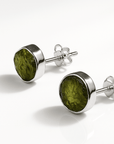 ORECCHINI IN MOLDAVITE in argento 925 - corredo e garanzia - Clorophilla Shop