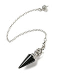 Pendolo in Ossidiana nera corona - Forza protettiva e armonia energetica - Clorophilla Shop