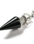 Pendolo in Ossidiana nera corona - Forza protettiva e armonia energetica - Clorophilla Shop