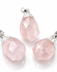 Ciondolo in Quarzo Rosa Naturale sfaccettato – Amore e Armonia Emotiva