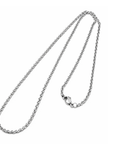 Catenella in acciaio inossidabile per collane con chiusura a moschettone - 55cm