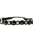 SAMSARA BRACCIALE TIBETANO IN OSSIDIANA NERA E ARGENTO 925 - Protezione, radicamento e forza interiore - Clorophilla Shop