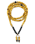 Samsara Collana Tibetana con Palo Santo e Onice Nero - Mala Tibetano con 108 Grani - Clorophilla Shop