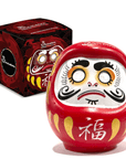 SAMSARA - DARUMA Bambolina Amuleto Portafortuna Giapponese Originale in Porcellana - ROSSO - Clorophilla Shop