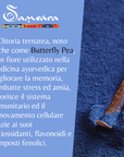 SAMSARA Tè Matcha BLU - SAPORE NATURALE| Fiori di Piselli blu Farfalla 100% Bio | Contro Ansia e Stress, Antiossidante Naturale, Made in Thailandia - Clorophilla Shop