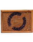 Scatola portagioie e Tarocchi in legno Mani guaritrici - Ametista - Clorophilla Shop