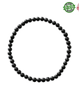 BRACCIALE IN OSSIDIANA NERA - Scudo energetico