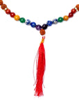 Mala Tibetana in Rudraksha con Pietre Chakra - Collana Rosario 108 grani