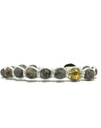 Samsara Brachash Buds Buddhist Kailsh - Spiritual bracelet with fossil agate - white cotton wire