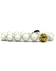 Samsara Brachash Kailash bracelet - Buddhist - Spiritual bracelet with white agate - white cotton wire