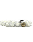 Samsara Kailsh bracelet Tibetan Buddhist - Spiritual bracelet with mother of pearl - white cotton wire