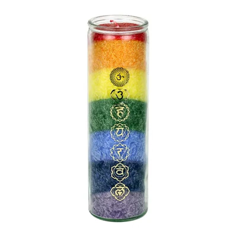 Candela profumata 7 Chakra - Caprifoglio e Cedro - clorophilla-shop