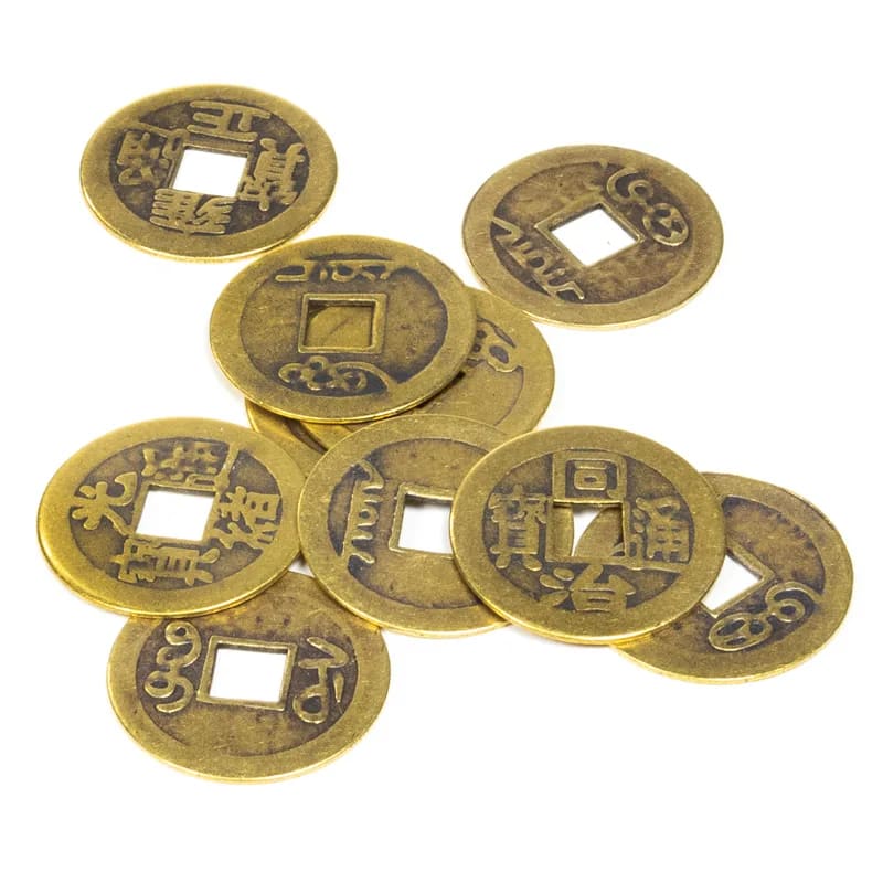 Monete cinesi della fortuna feng shui - Set da 10pz - clorophilla-shop