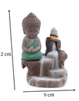 Bruciaincenso a cascata Buddha Piccolo in Ceramica per Incenso in coni - Portaincenso a fontana 12cm - clorophilla-shop