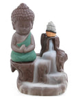 Bruciaincenso a cascata Buddha Piccolo in Ceramica per Incenso in coni - Portaincenso a fontana 12cm - clorophilla-shop