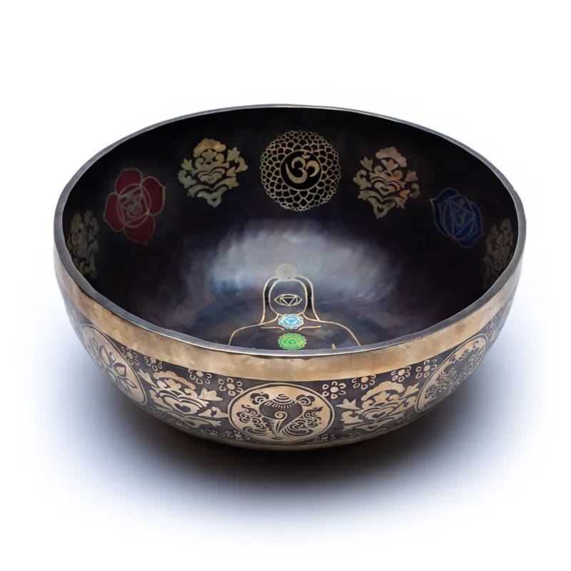 Campana tibetana colorata 7 Chakra - 38cm 5-6kg - clorophilla-shop