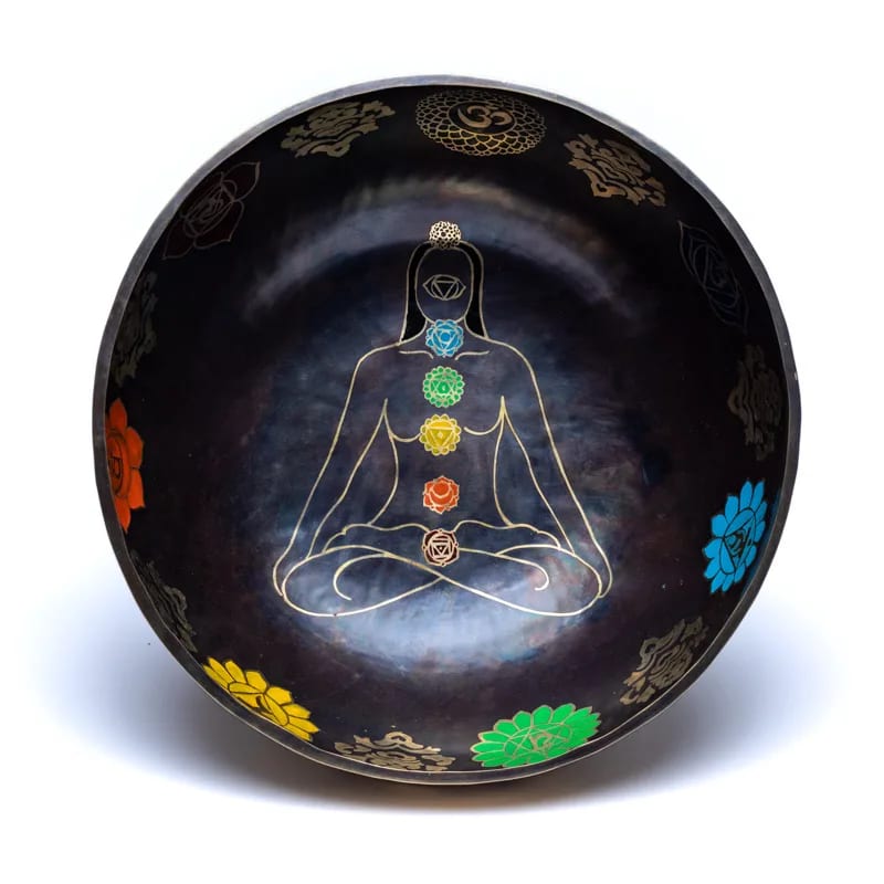 Campana tibetana colorata 7 Chakra - 38cm 5-6kg - clorophilla-shop
