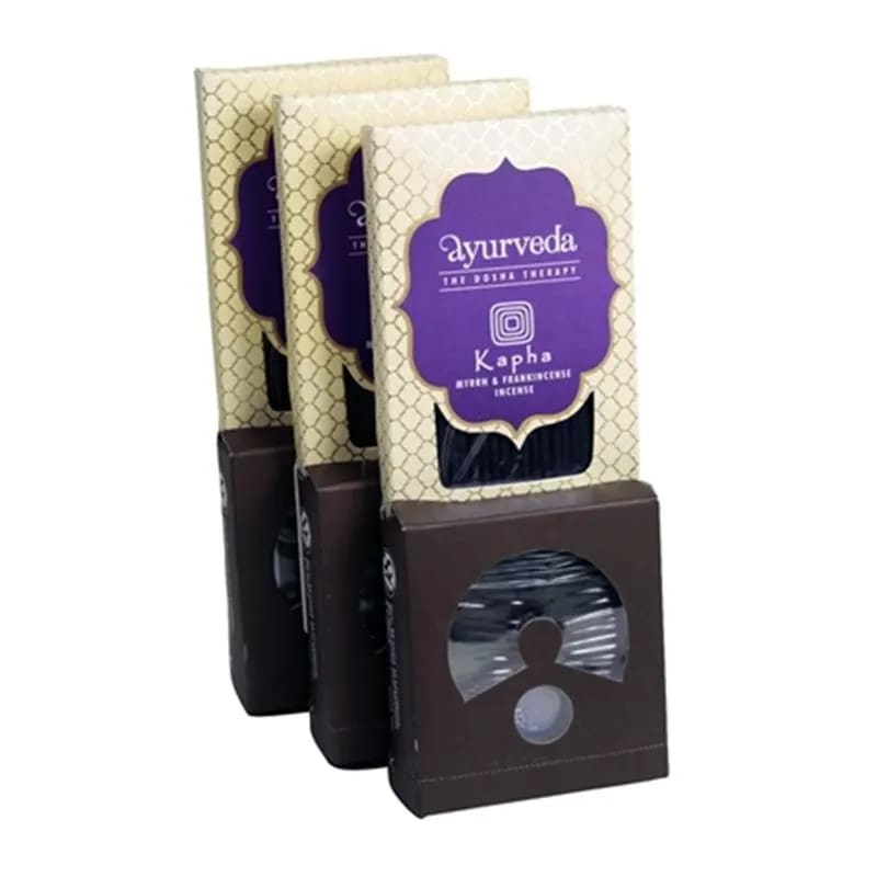 Ayurveda Incenso Kapha Set Bastoncini e Coni Mirra e Franchincenso - Bruciaincenso Incluso - clorophilla-shop
