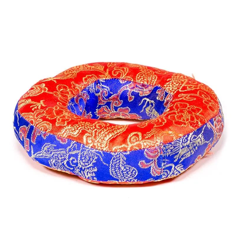 Cuscino Supporto ad Anello per Campane Tibetane in Cotone e Poliestere Stile Orientale - 12cm - clorophilla-shop