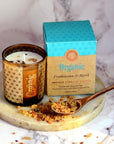 Organic Goodness Frankense & Myrrh - soy wax candle with franchise fragments and myrrh - Smudge Scented Candle 200g