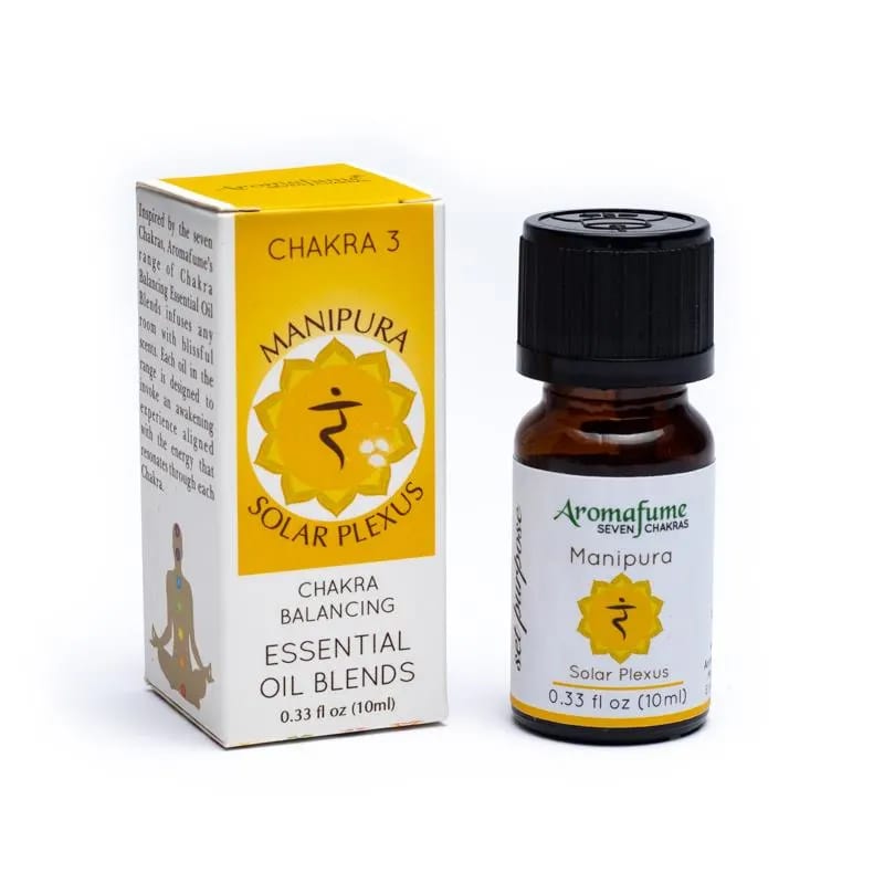 Aromafume Manipura 3 Chakra Plesso Solare - Miscela di olio essenziale per la diffusione daroma 10ml - SICUREZZA E DETERMINAZIONE - clorophilla-shop