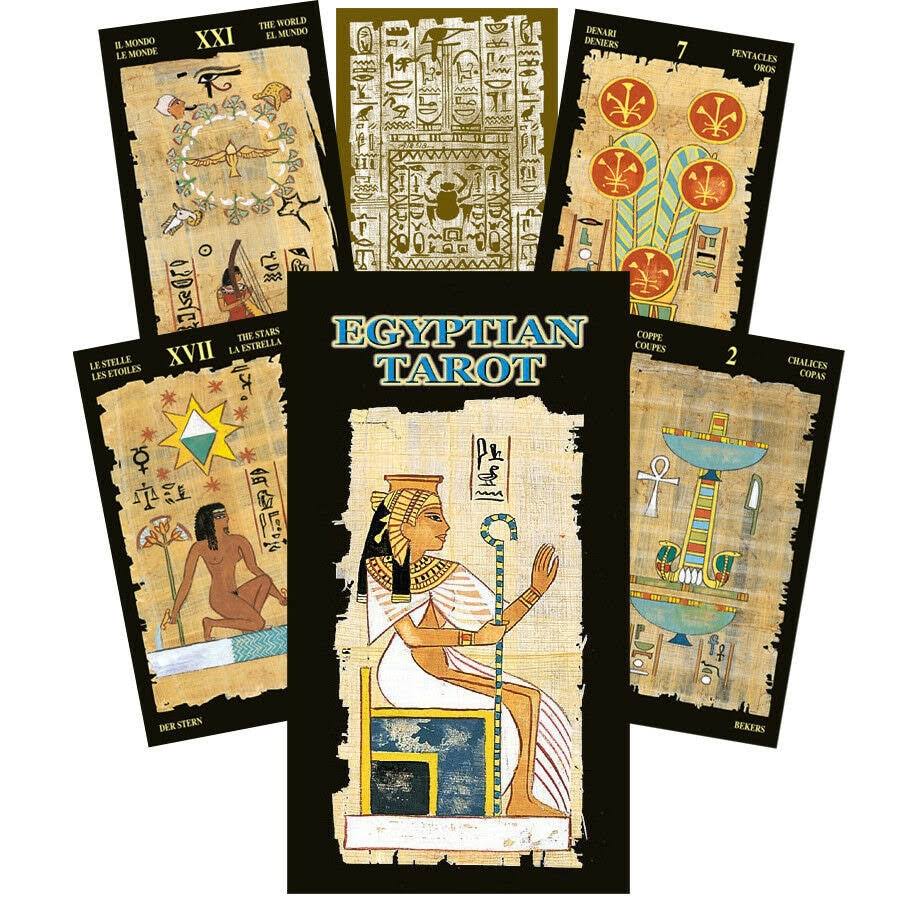 Lo Scarabeo&quot;EGYPTIAN TAROT&quot; Tarocchi Egiziani - Realizzate a Tempera su Papiro - 78 carte con istruzioni