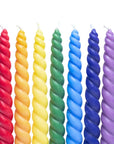 Spiral candles set 7 table chakra - not perfumed