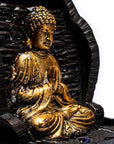 Fontana d'acqua Zen con Buddha in preghiera - Luce LED integrata - clorophilla-shop