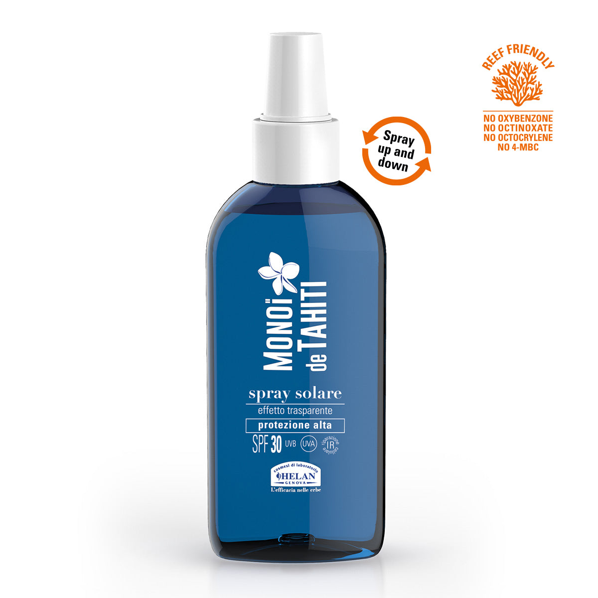 Helan Monoi de Tahiti - Spray solare SPF30 effetto trasparente - 150ml