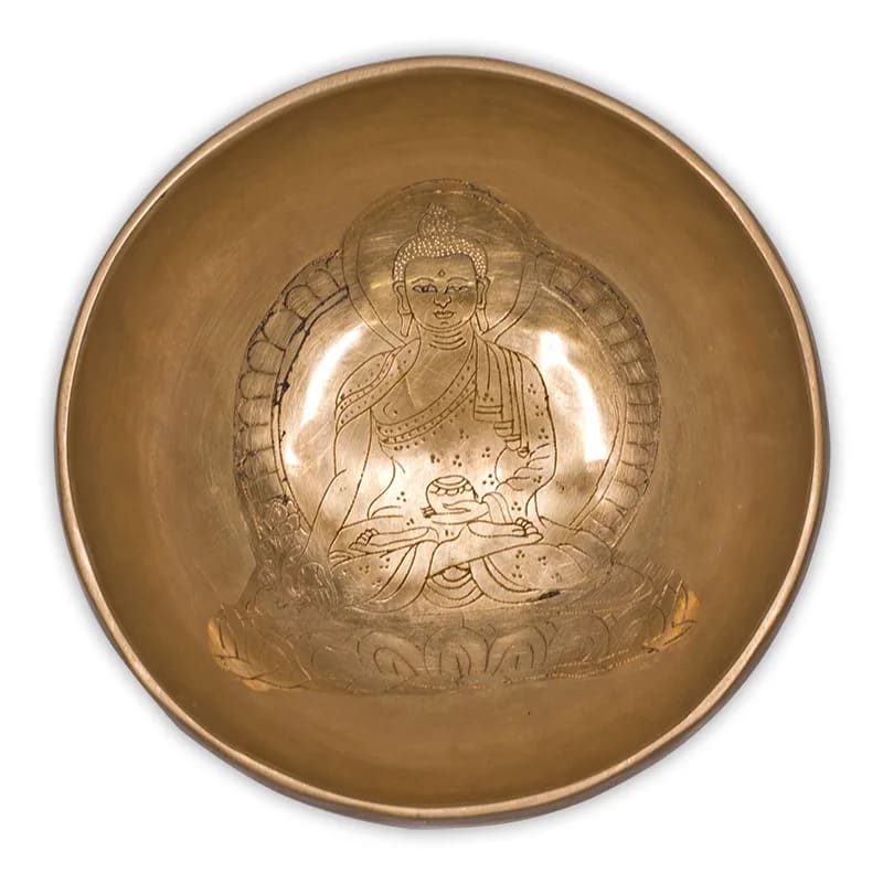 Campana tibetana Buddha della Medicina in Bronzo 13cm 400-600g - clorophilla-shop