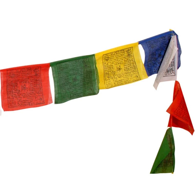 Cordone Bandierine Preghiera tibetane in cotone - 10 bandiere - clorophilla-shop