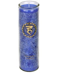 Candela profumata 5 Chakra Vishuddha - Rosa del Marocco e Camomilla - clorophilla-shop
