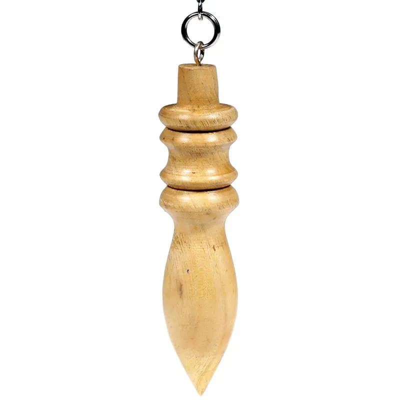 Solid wood pendulum - Indian Olmo carved - 7cm