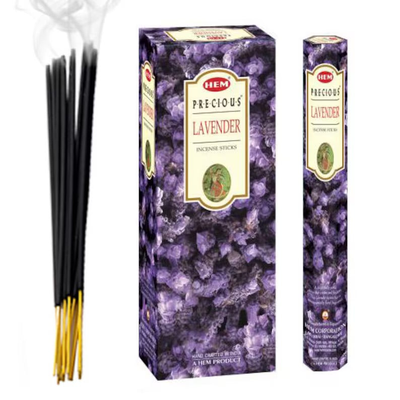 Hem Lavender - Incenso Indiano Bastoncini Fatti a mano Lavanda - 20 Stick