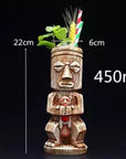 Tiki cup in painted and hand -cooked ceramic to be used for cocktails or as original vase - different variants