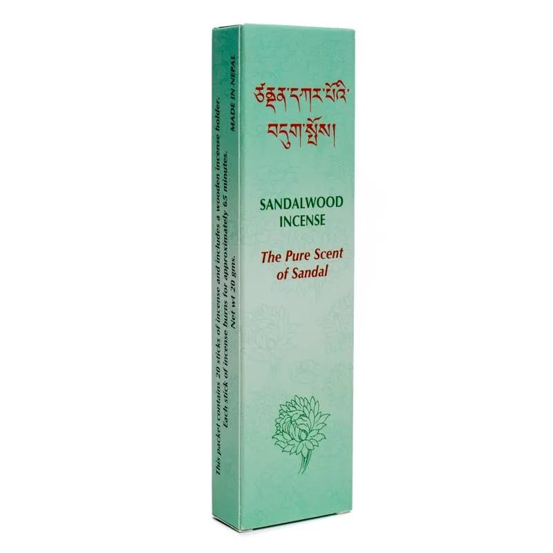 Himalayan Mountain Sandalwood Tibetan incense in 100% natural sticks - Herbs and sacred plants Chinese Medicine - 20 Sticks + Porta Arcence included