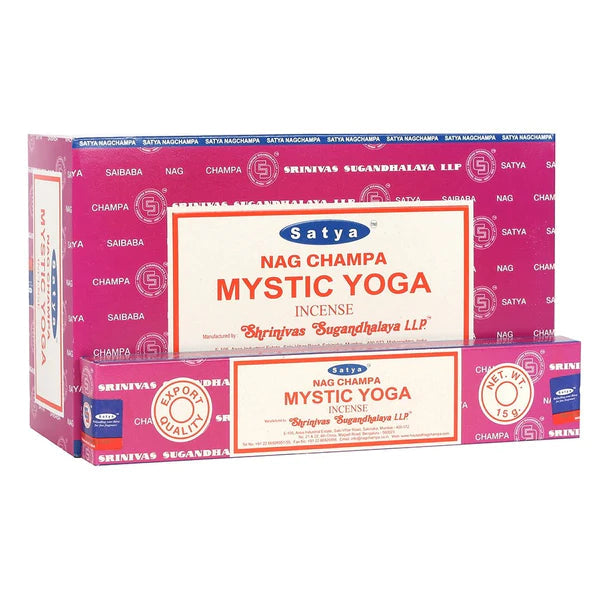 Satya MYSTIC YOGA Incenso in Bastoncini Naturale 100% - Stick 15g